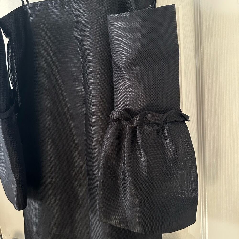 The Row SS14 Archive Runway Look Layered Midi Dress Black Silk Puff Sleeve US 2 - Picture 6 of 16